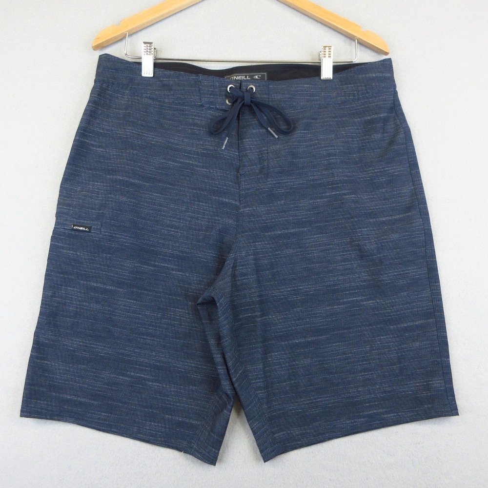 O'Neill Boardshorts Mens 34 Blue Heathered Stretch Swim Surf Beach